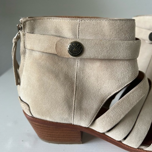 Rebecca Minkoff Suede Caged Kitten Heel Booties - Picture 2 of 7